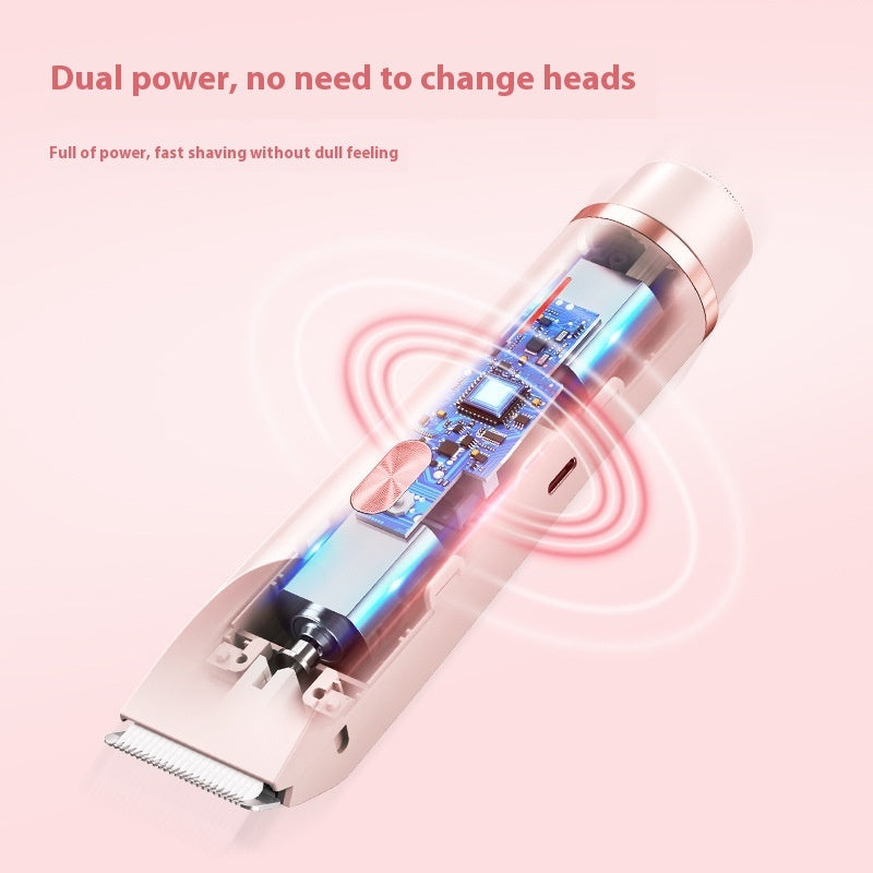 Hair Remover Women's Double Head Shaver Private Pubic Hair Trimmer Electric Razor Wet Dry | Koalakits36