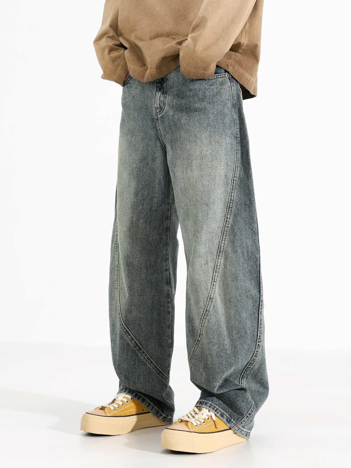 Loose Wide-Leg Jeans for Men - Retro Denim | Koalakits36