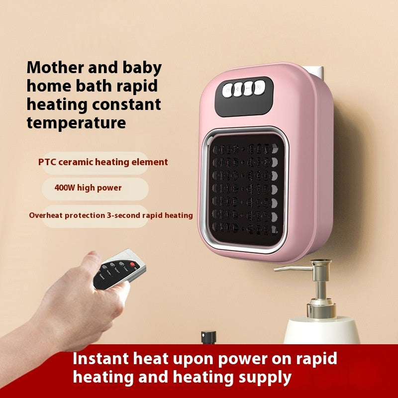 Wall Mounted Portable Small Electric Heater With Remote Control, Adjustable Silent Thermostat Suitable For Winter Koalakits36