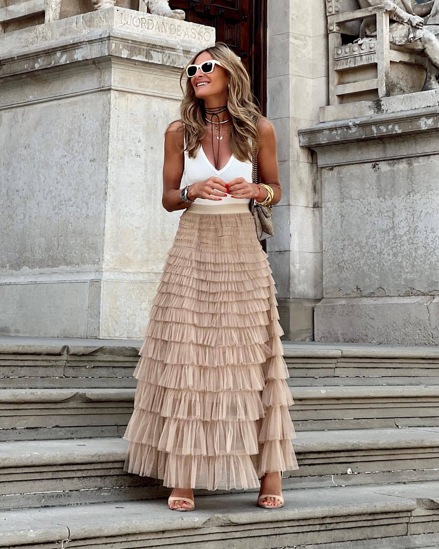 Layered Ruffles Cake Skirt Summer Fashion Koalakits36