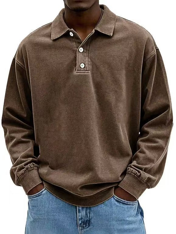 Fall Men's Long Sleeve Polo Shirts Casual Breathable Comfortable Sweatshirt Koalakits36 