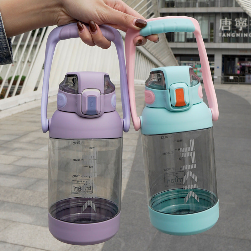 Large Capacity Plastic Portable Cup With Straw Koalakits36