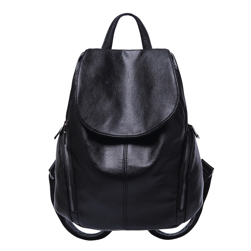 Stylish Women's Casual Leather Backpack - Soft & Durable for Everyday Adventure