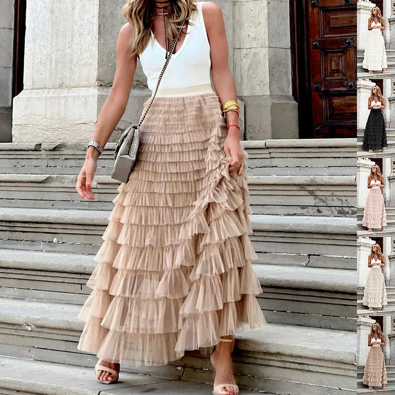 Layered Ruffles Cake Skirt Summer Fashion Koalakits36