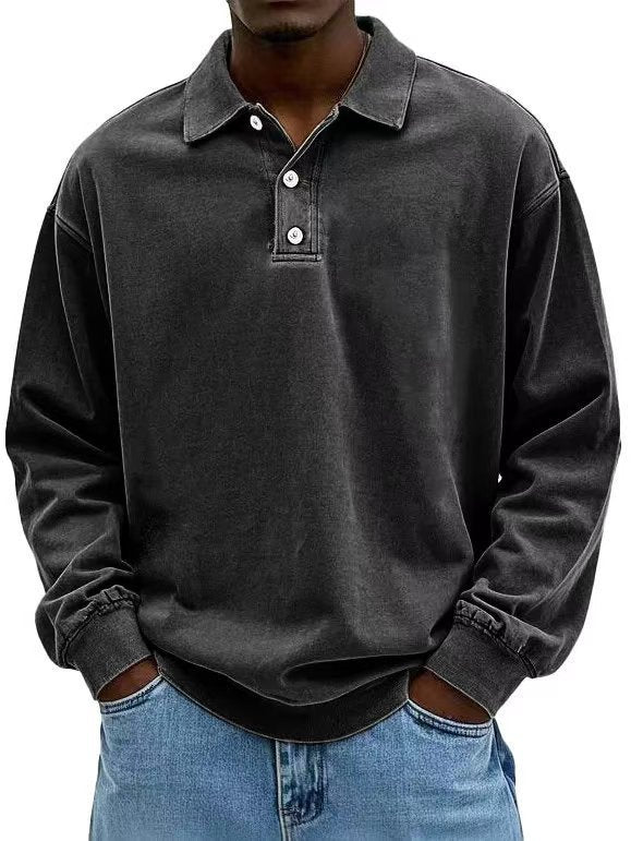 Fall Men's Long Sleeve Polo Shirts Casual Breathable Comfortable Sweatshirt Koalakits36 