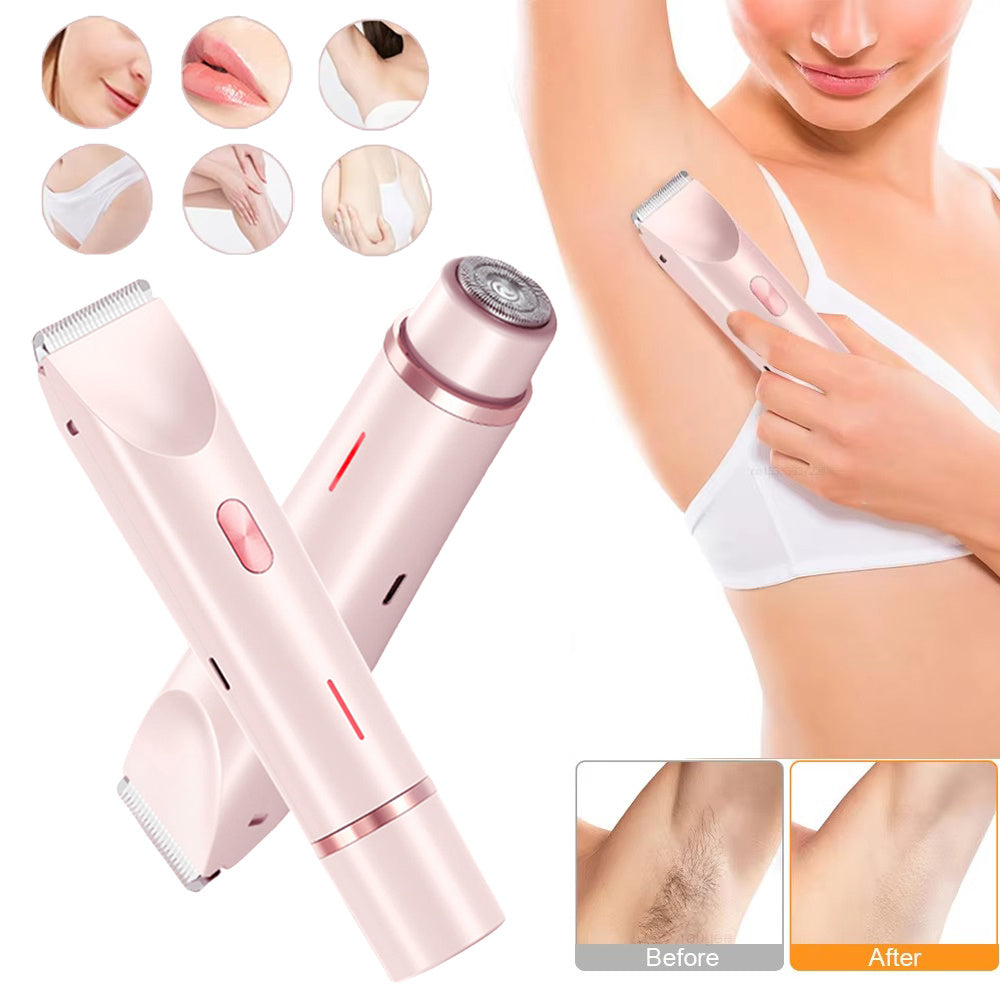Hair Remover Women's Double Head Shaver Private Pubic Hair Trimmer Electric Razor Wet Dry | Koalakits36