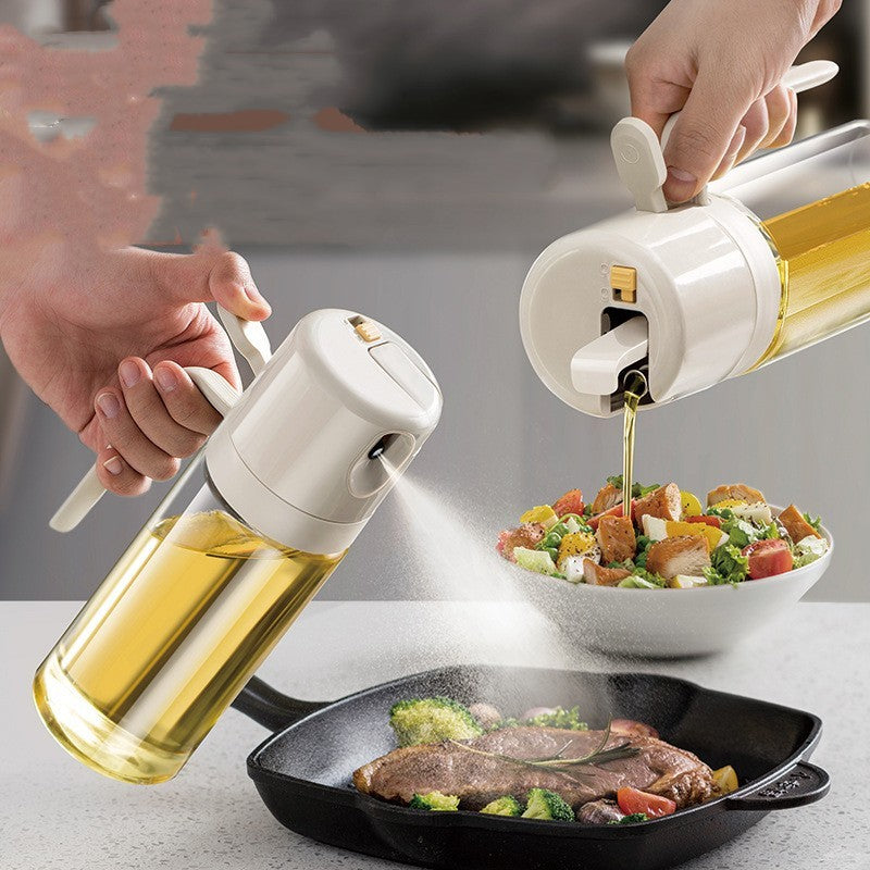 2 In 1 Oil Sprayer Bottle BBQ Cooking Oil Dispenser 