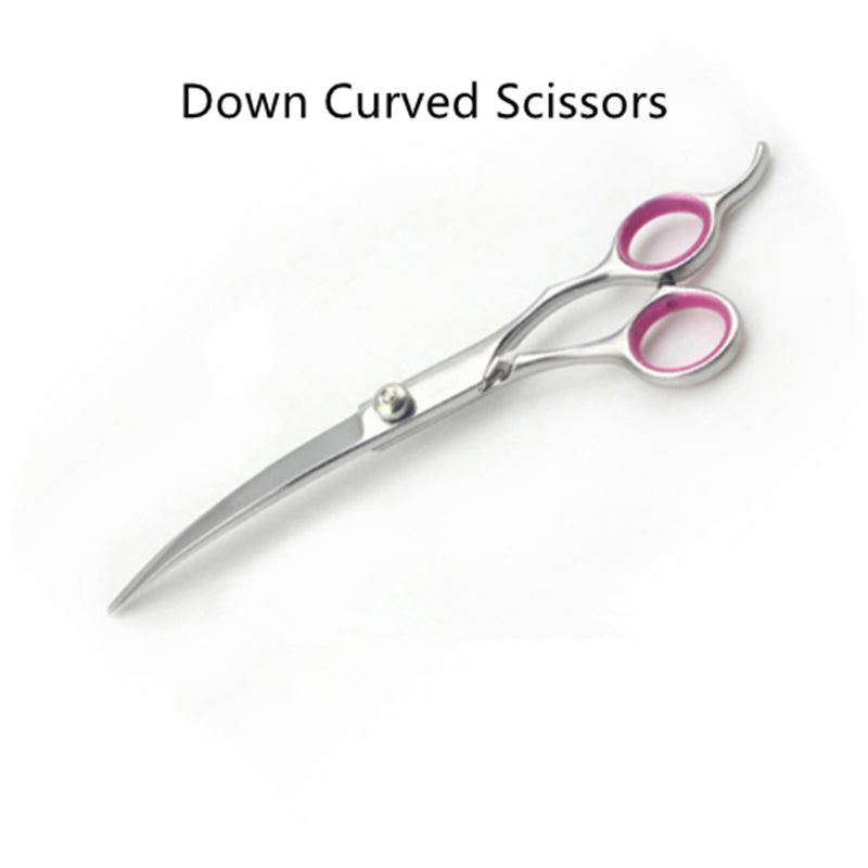 Stainless Steel Pet Grooming Scissors – Pink Trimming Shears for Dogs and Cats