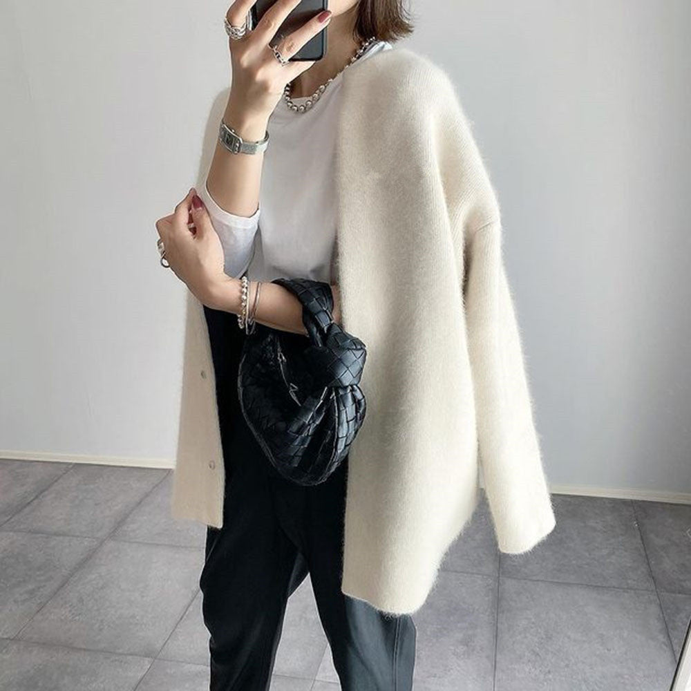 Single Breasted Cardigans Fashion Solid Color Knitted Jacket Women's Autumn Spring Clothing Koalakits36