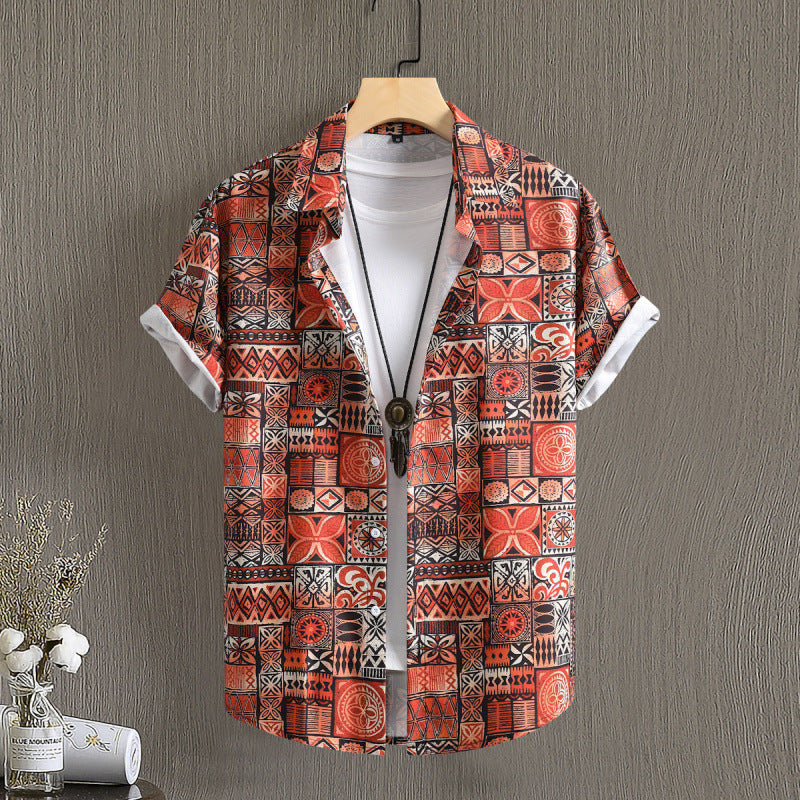 Fashionable Printed Mens Casual Shirt