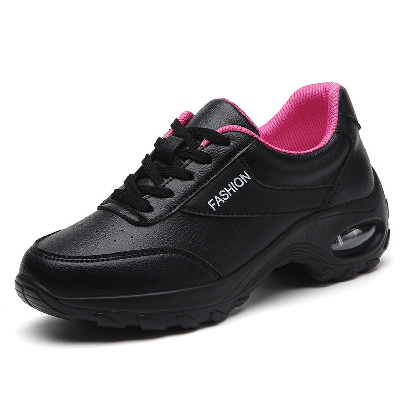 Women's Thick Bottom Spring And Autumn Low Top Leather Surface  Outdoor Running Shoes Koalakits36