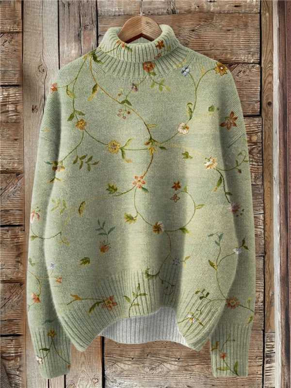 Women's Christmas Printed Turtleneck Sweater Koalakits36