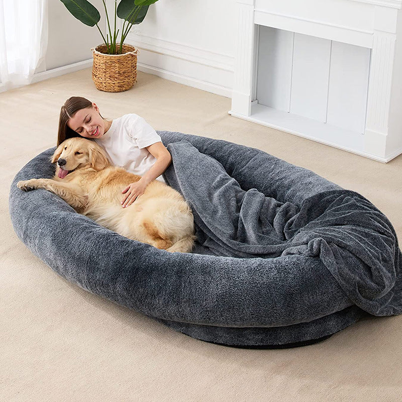 Large Human Dog Bed | Short Plush Dog Bed | Koalakits36