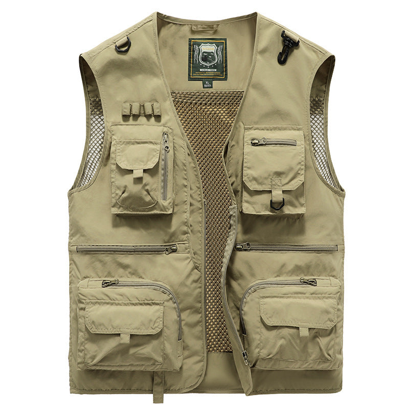 14 Pockets Summer Tactical Outdoor Waistcoat Mesh Cargo Sleeveless Jacket Tool Vest | Koalakits36