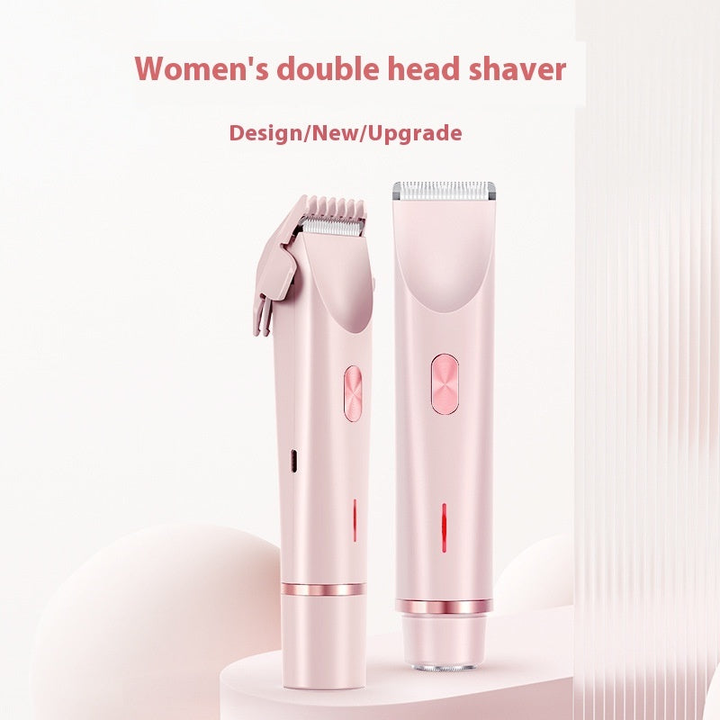 Hair Remover Women's Double Head Shaver Private Pubic Hair Trimmer Electric Razor Wet Dry | Koalakits36