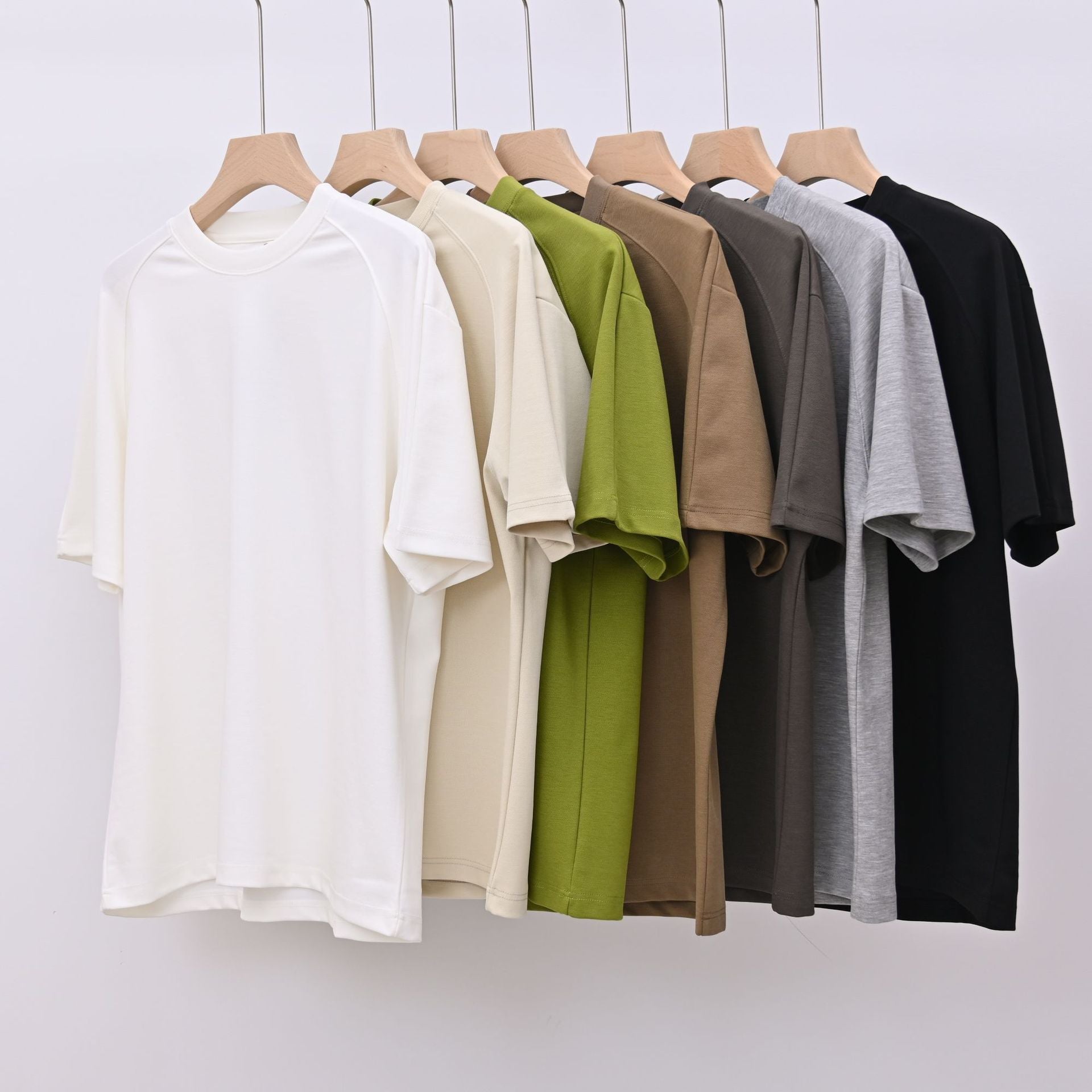 Mens Loose-Fit Patchwork T-Shirt Top