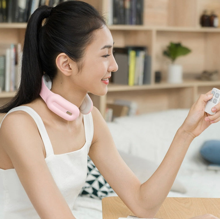 Cervical & Shoulder Massager with Intelligent Remote Control – Ergonomic Neck Massage Device for Home & Office Relaxation
