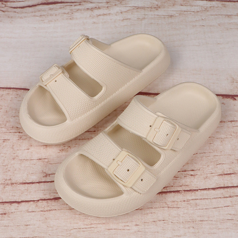 Platform Slippers Women's Summer Buckle Home Shoes Outdoor Wear | Koalakits36