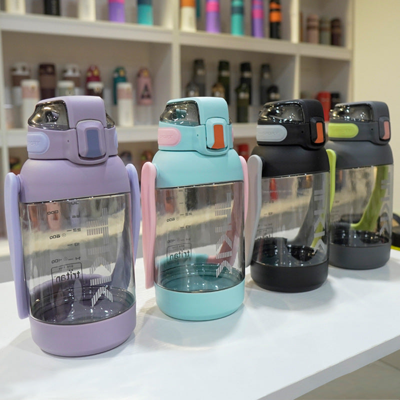 Large Capacity Plastic Portable Cup With Straw Koalakits36