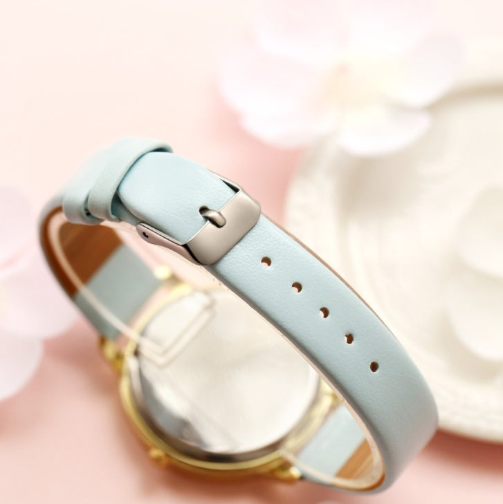 High Quality Fashion Leather Strap Rose Gold Women Watch Casual Love Heart Quartz Wrist Watch | Koalakits36