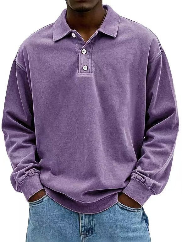 Fall Men's Long Sleeve Polo Shirts Casual Breathable Comfortable Sweatshirt Koalakits36 