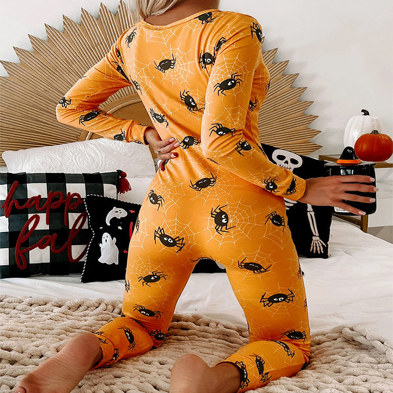 Long Sleeve Printed Jumpsuit - Halloween Jumpsuit | Koalakits36