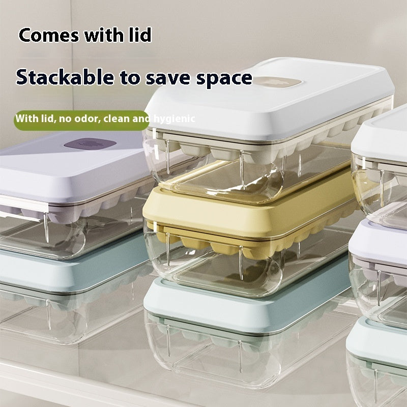 32 Grid Silicone Ice Cube Tray Mould With Lid Shovel Storage Box | Koalakits36