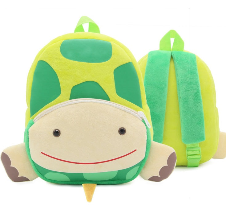 Cute Plush Animal Backpack for Kids – Cartoon Kindergarten School Bag with Zipper Pocket, Lightweight Soft Toy Design