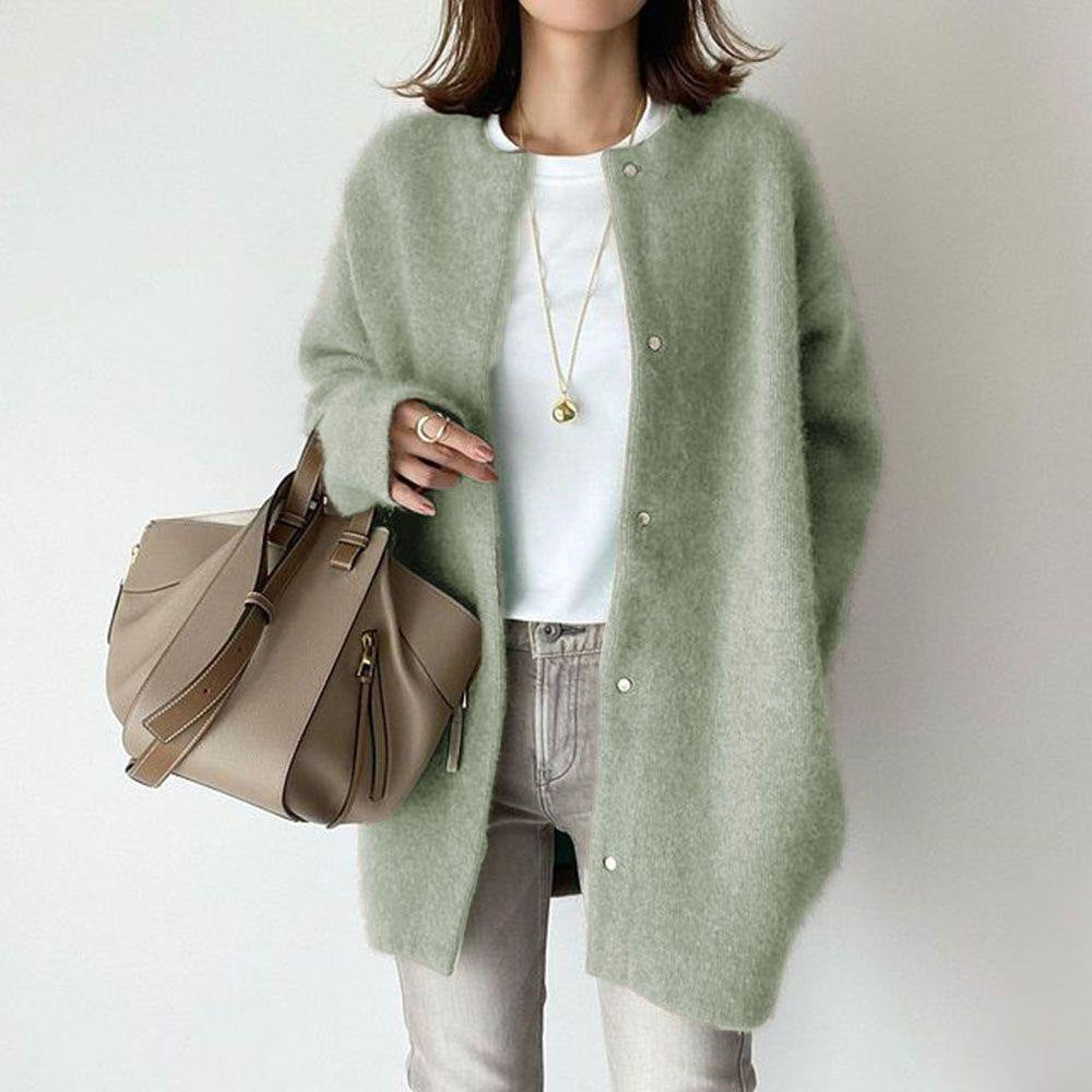 Single Breasted Cardigans Fashion Solid Color Knitted Jacket Women's Autumn Spring Clothing Koalakits36
