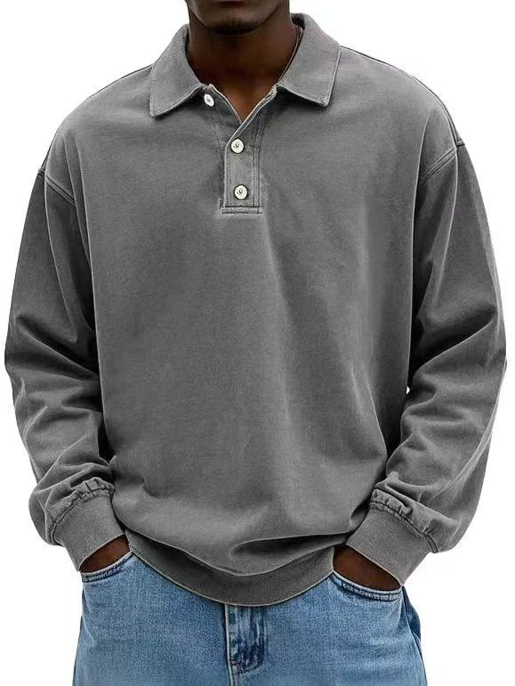 Fall Men's Long Sleeve Polo Shirts Casual Breathable Comfortable Sweatshirt Koalakits36 
