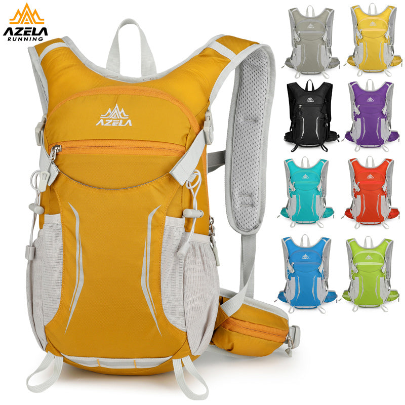 AZELA Lightweight Hydration Backpack, Breathable Mesh Outdoor Sports Backpack With Multiple Compartments