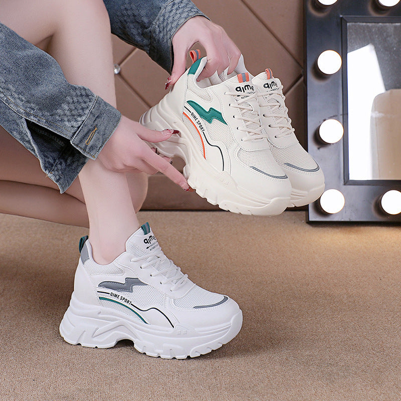Height Increasing Insole Breathable White Shoes | Koalakits36