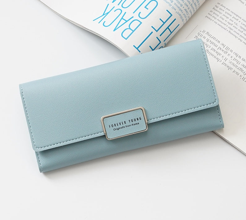 Korean Three-Fold Women's Wallet: Stylish & Functional PU Leather 