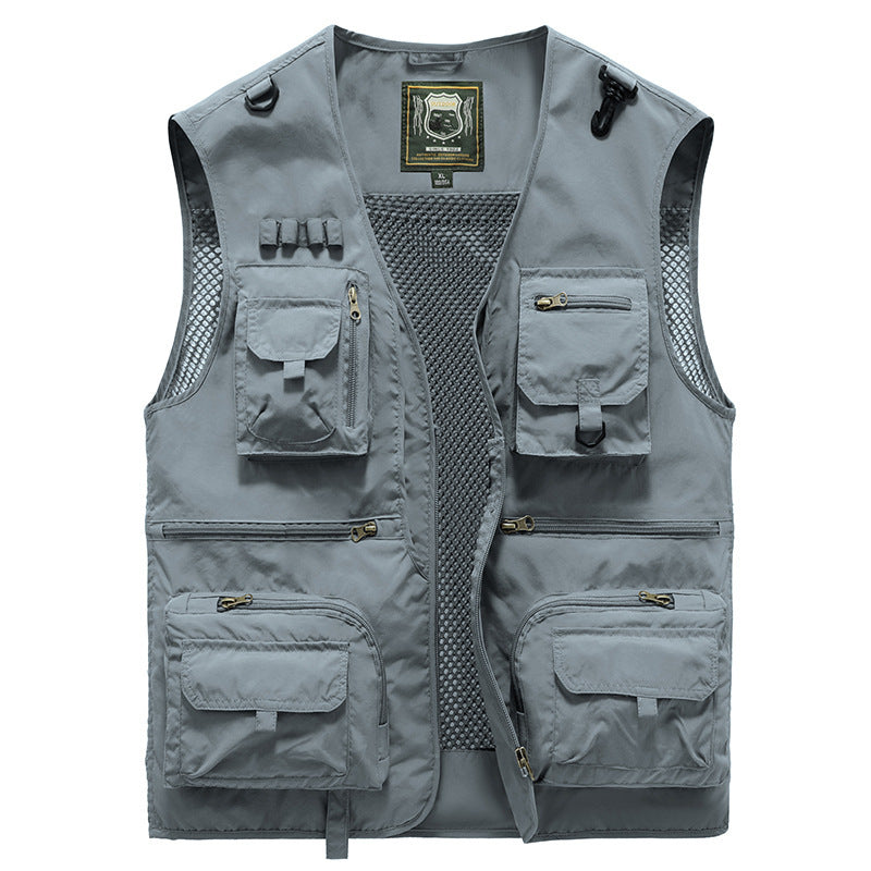 14 Pockets Summer Tactical Outdoor Waistcoat Mesh Cargo Sleeveless Jacket Tool Vest | Koalakits36