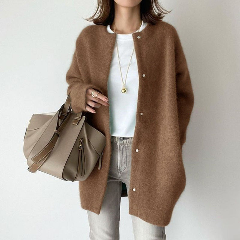 Single Breasted Cardigans Fashion Solid Color Knitted Jacket Women's Autumn Spring Clothing Koalakits36