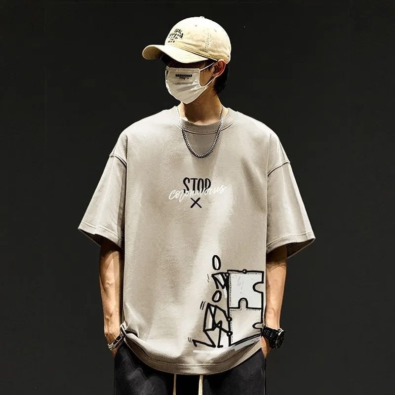 Mens Loose Fitting Casual Top