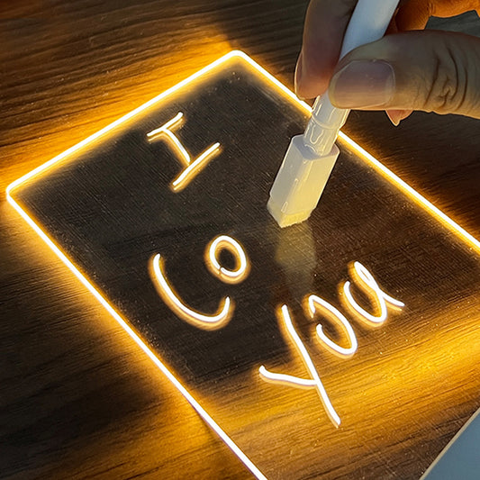 Creative Note Board Creative Led Night Light Holiday Light With Pen Gift Decoration Night Lamp Koalakits36