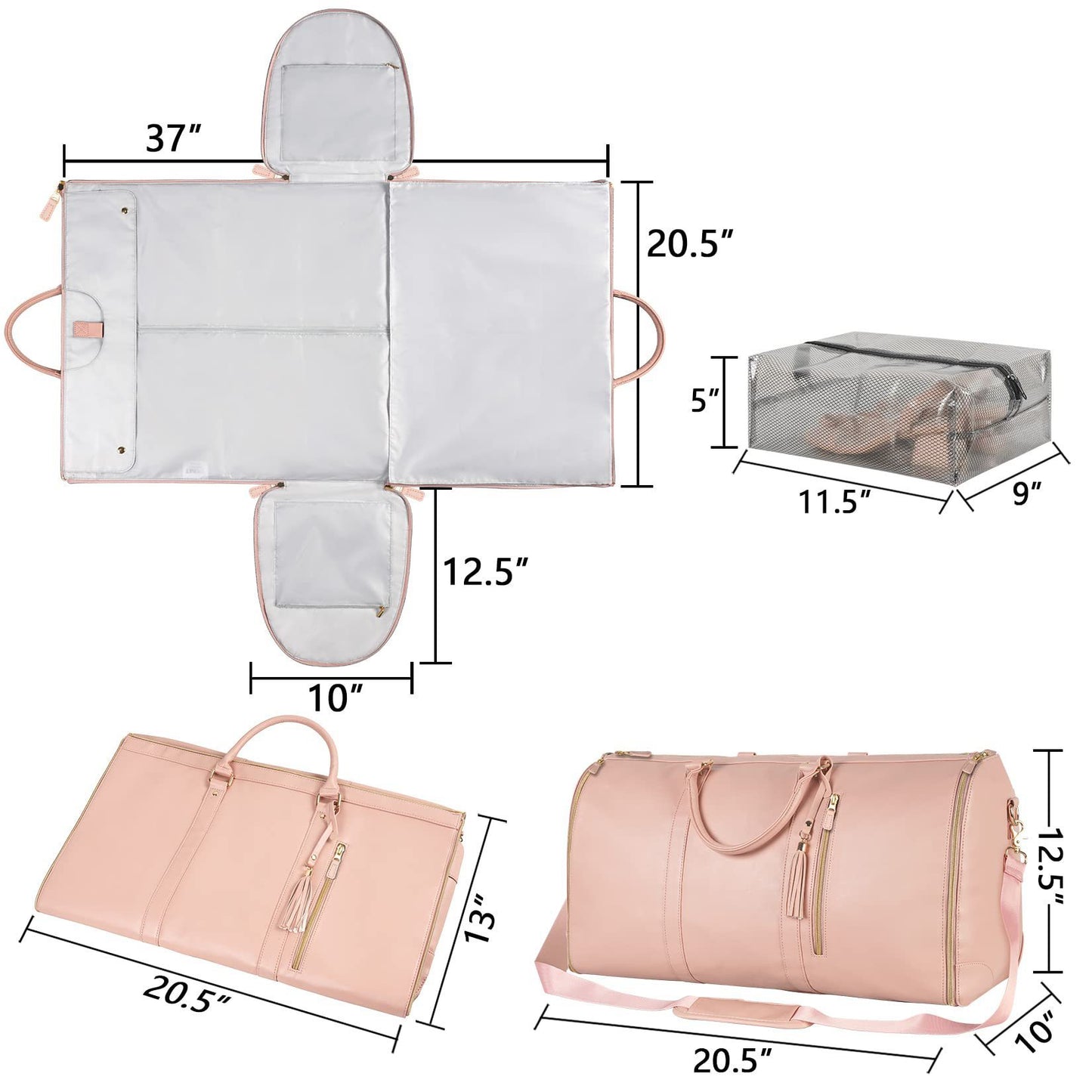 Large Capacity Travel Duffle Bag Women's Handbag Folding Suit Bag Waterproof | Koalakits36