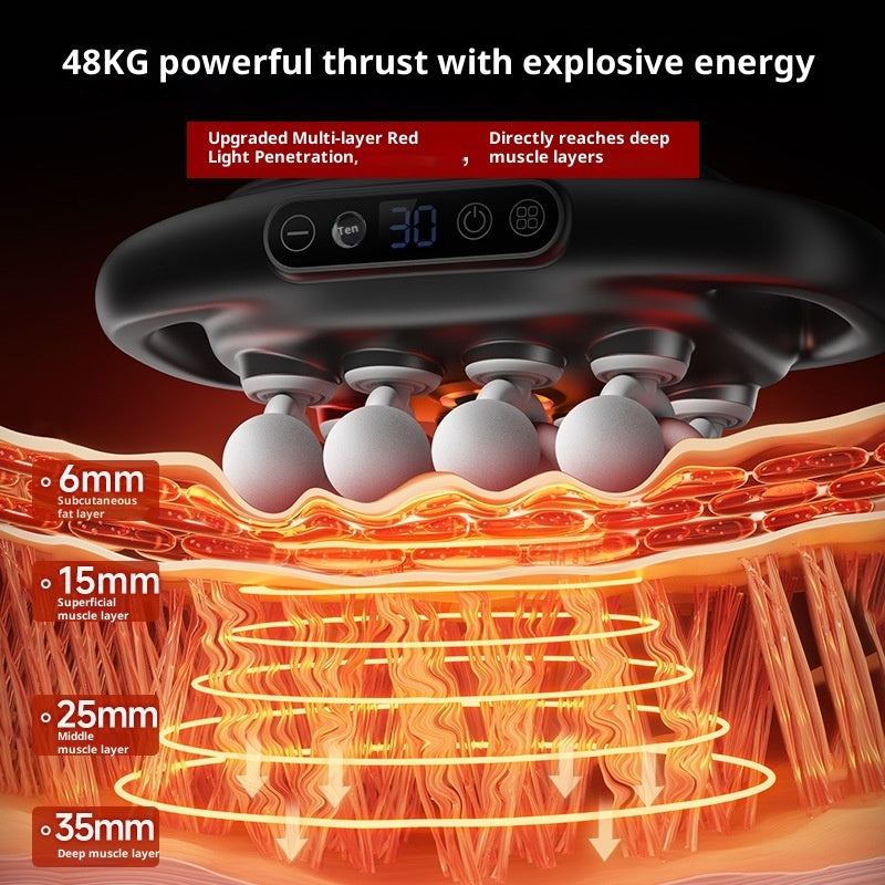 Muscle Relaxation Massager Multi-head Massage Gun Deep Tissue Body Fitness Muscle Electric Relax Massager Koalakits36