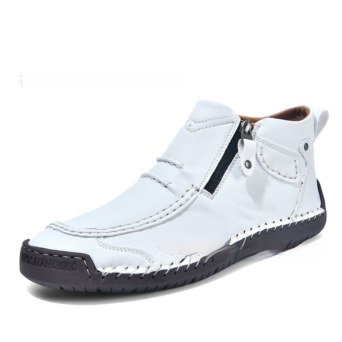 Men's Flats Ankle Boots Fashion Casual Side-zipper Boot Temperament Commuter Shoes Koalakits36