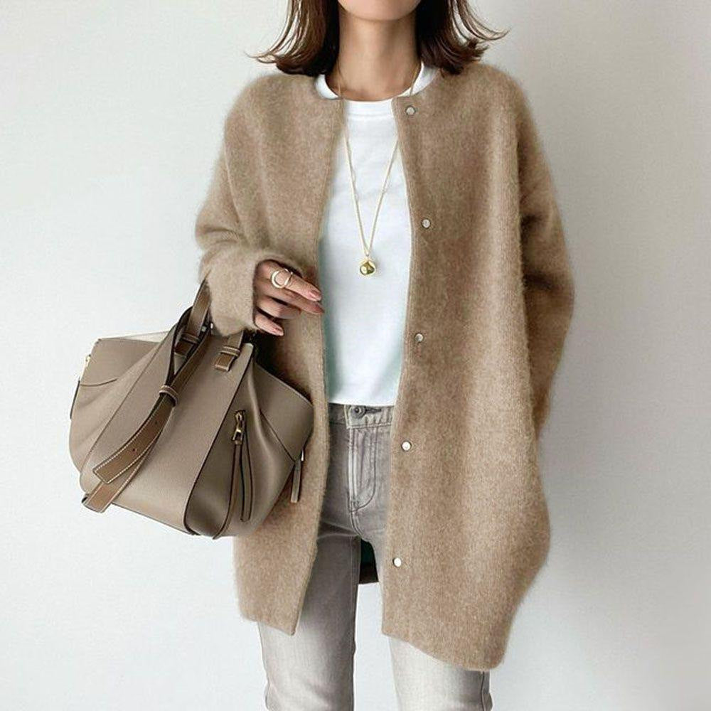 Single Breasted Cardigans Fashion Solid Color Knitted Jacket Women's Autumn Spring Clothing Koalakits36