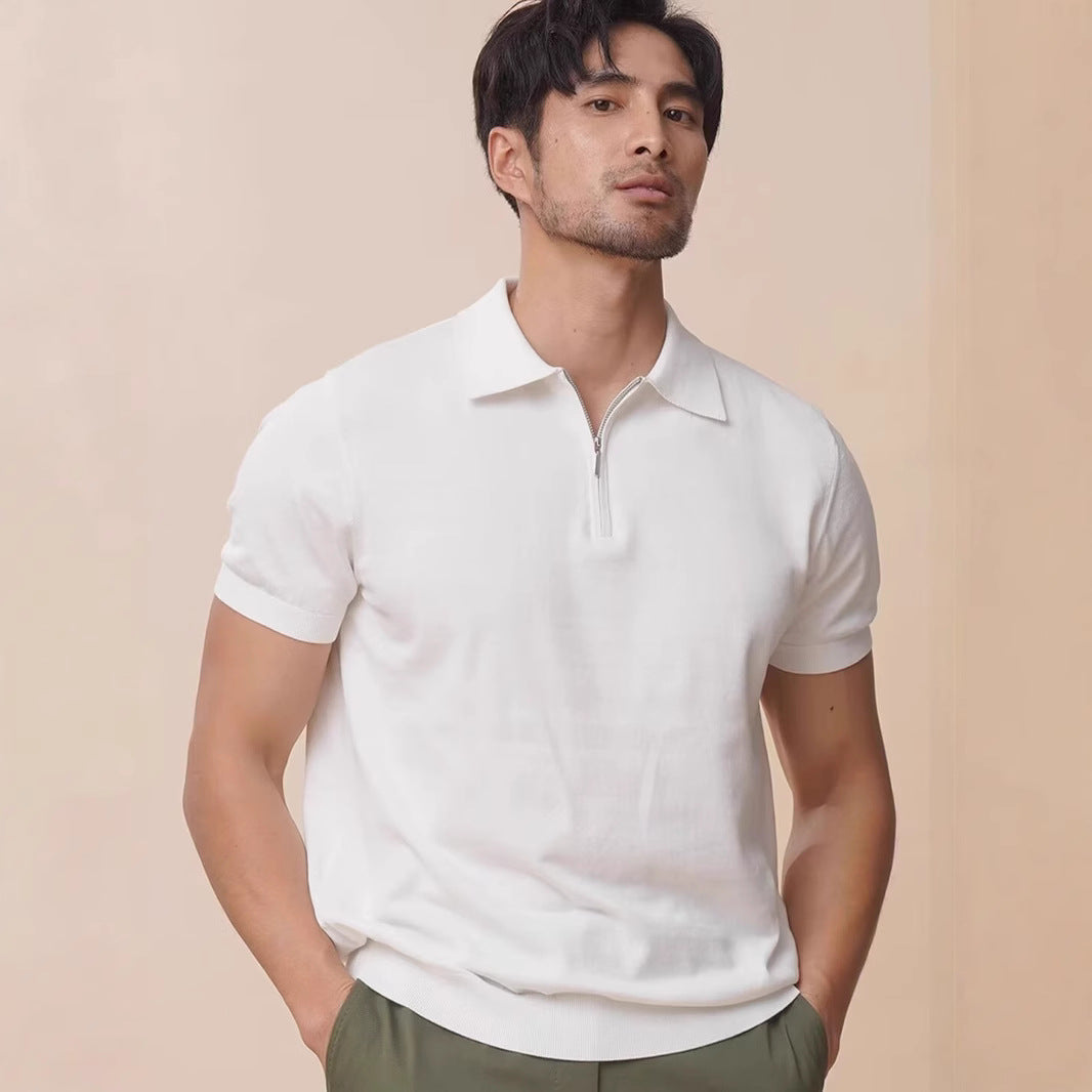 Zipper Polo Shirt for Men - Short Sleeve | Koalakits36