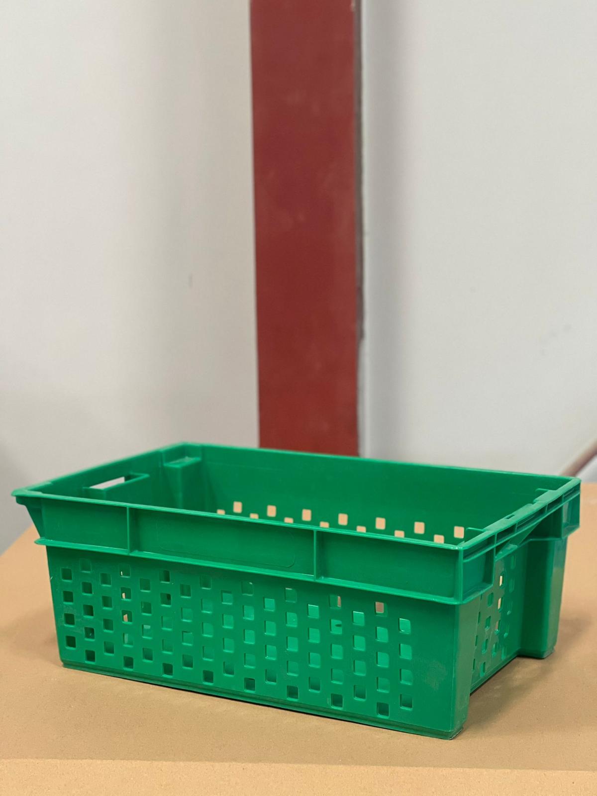 Solid Stackable Perforated Plastic Crate for Storage  Koalakits36