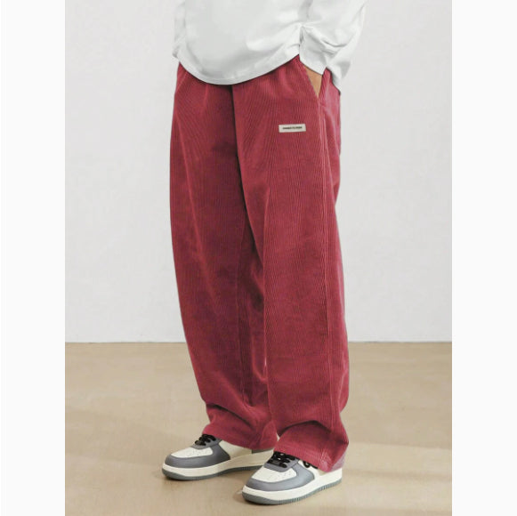 Men's Drawstring Trousers Casual Loose-fitting Pockets Straight Pants Sports Clothing Koalakits36