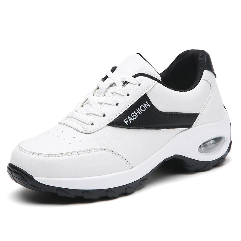 Women's Thick Bottom Spring And Autumn Low Top Leather Surface  Outdoor Running Shoes Koalakits36