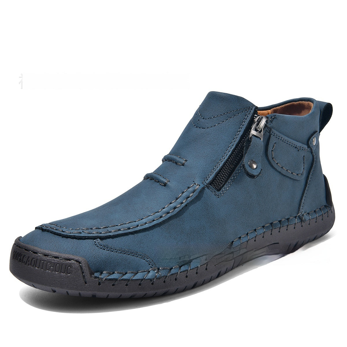 Men's Flats Ankle Boots Fashion Casual Side-zipper Boot Temperament Commuter Shoes Koalakits36