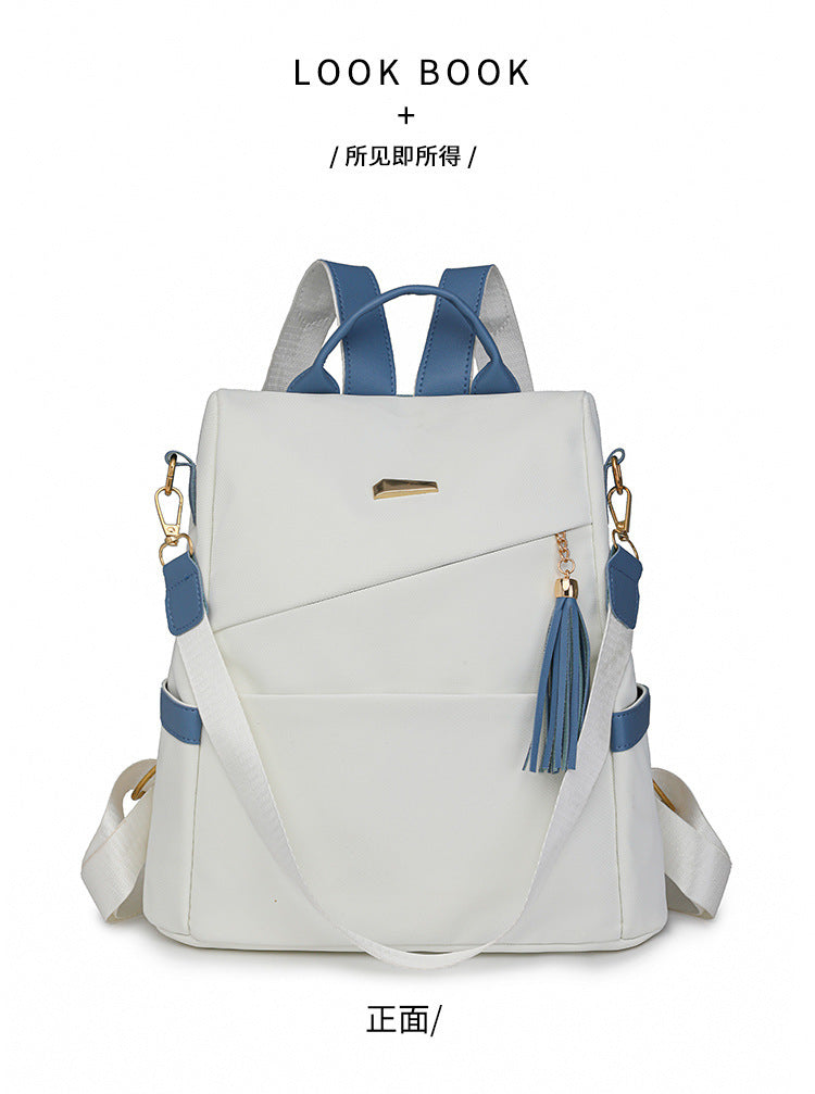 Oxford Cloth Stitching Women's Backpack Anti-Theft Back Zipper Girls | Koalakits36