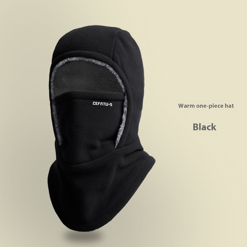 Winter Fleece Hooded Scarf Windproof Cold-proof Warm Face Mask Outdoor Thermal Head Cover Hat Koalakits36