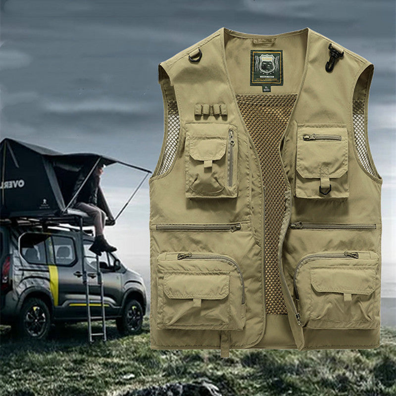 14 Pockets Summer Tactical Outdoor Waistcoat Mesh Cargo Sleeveless Jacket Tool Vest | Koalakits36