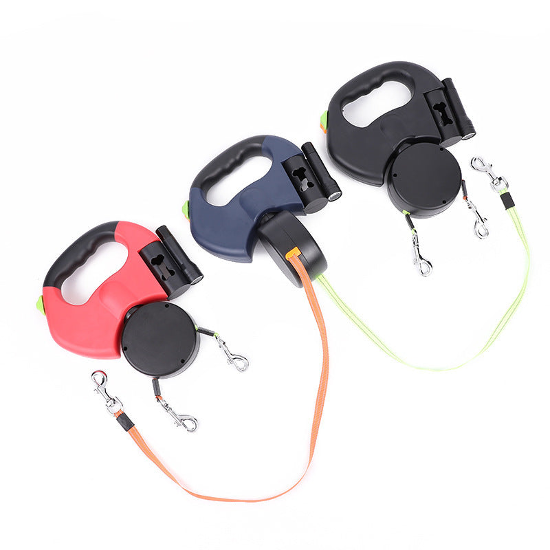 Retractable Dog Leash For Small Dogs Reflective Dual Pet Dogs Walking Leash | Koalakits36